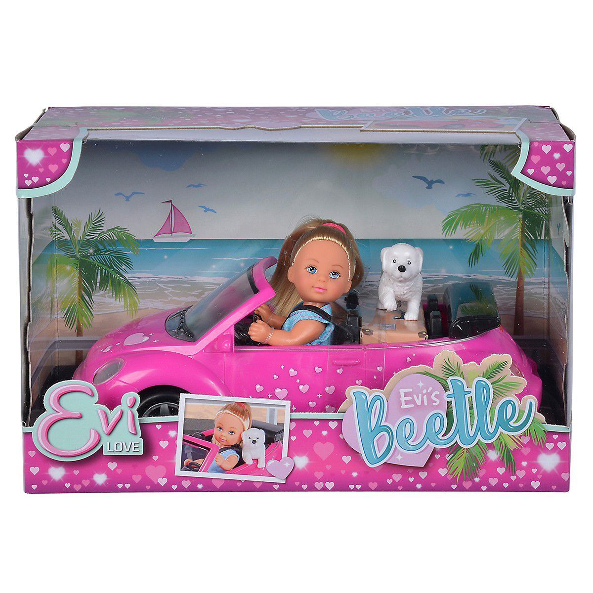 EVI LOVE - Juguete Muñeca Evi Love con Auto y Mascota