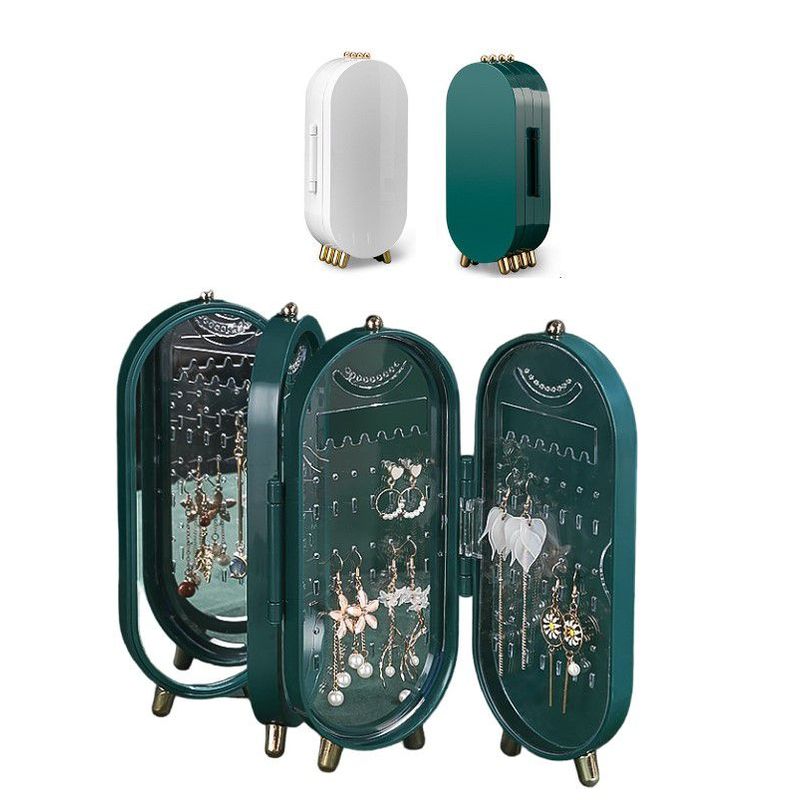 GENERICO - Organizador Joyero Plegable con espejo de 4 Cuerpos