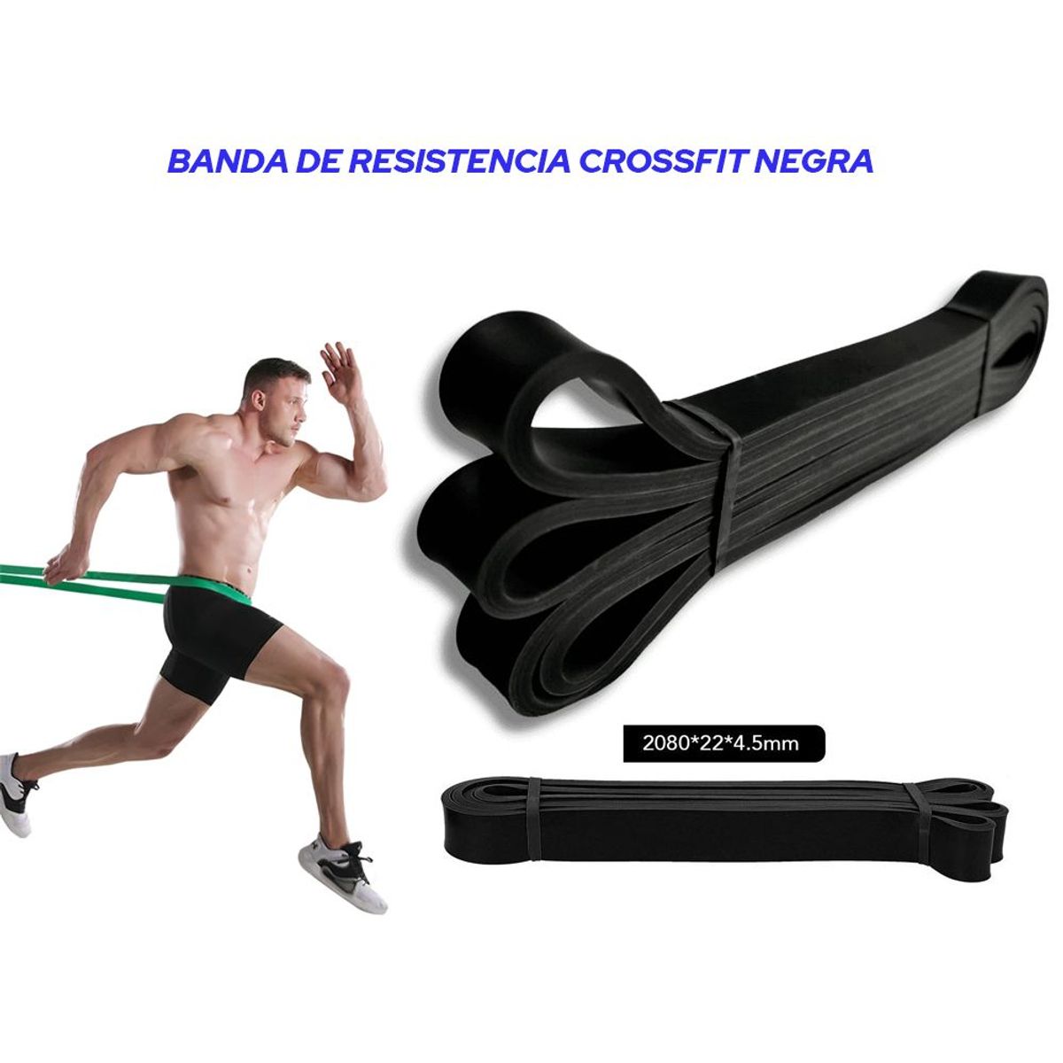 HOLGU - BANDA DE RESISTENCIA CROSSFIT NEGRO