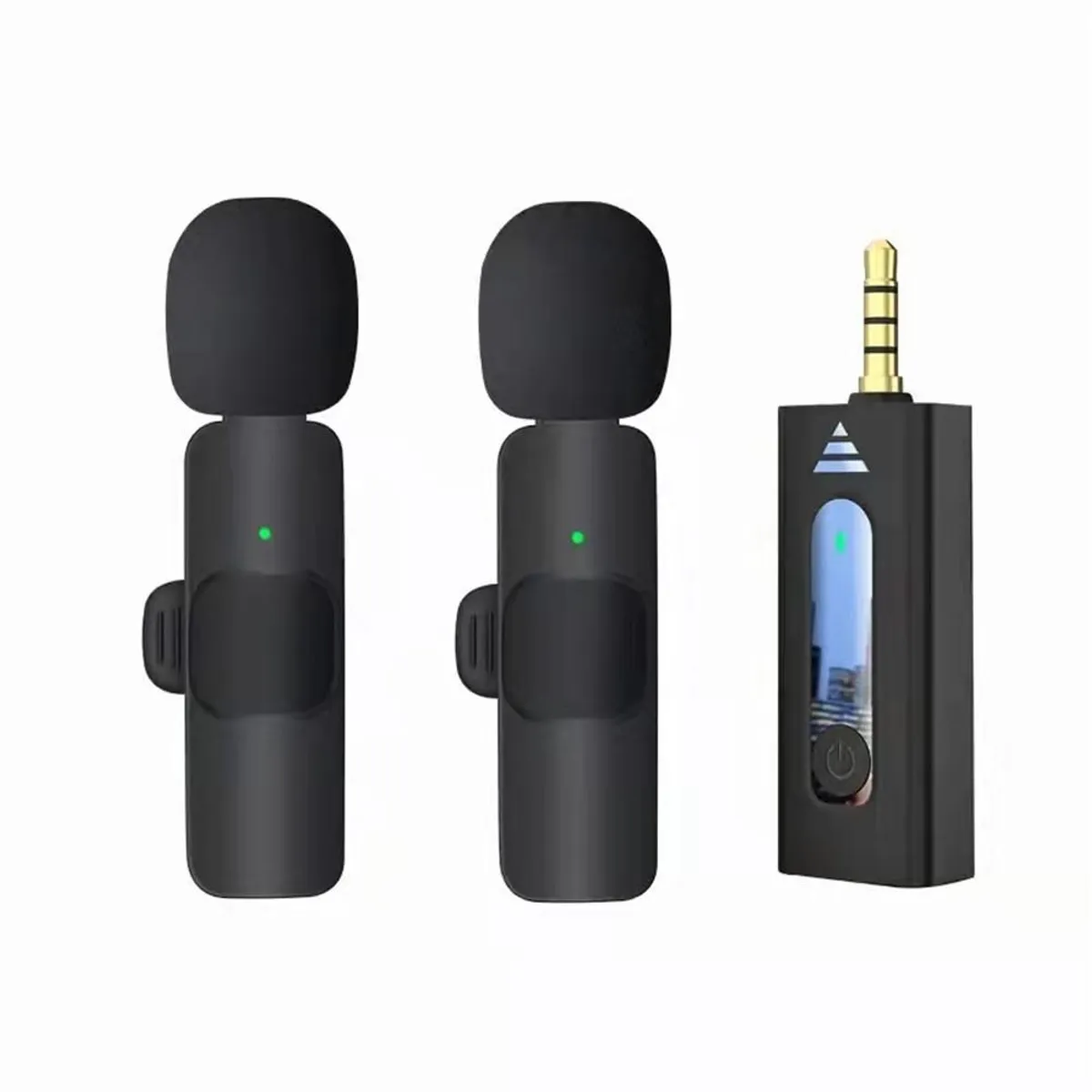 GENERICO - Doble Mini Micrófono Solapa inalámbrico recargable plug 35m android