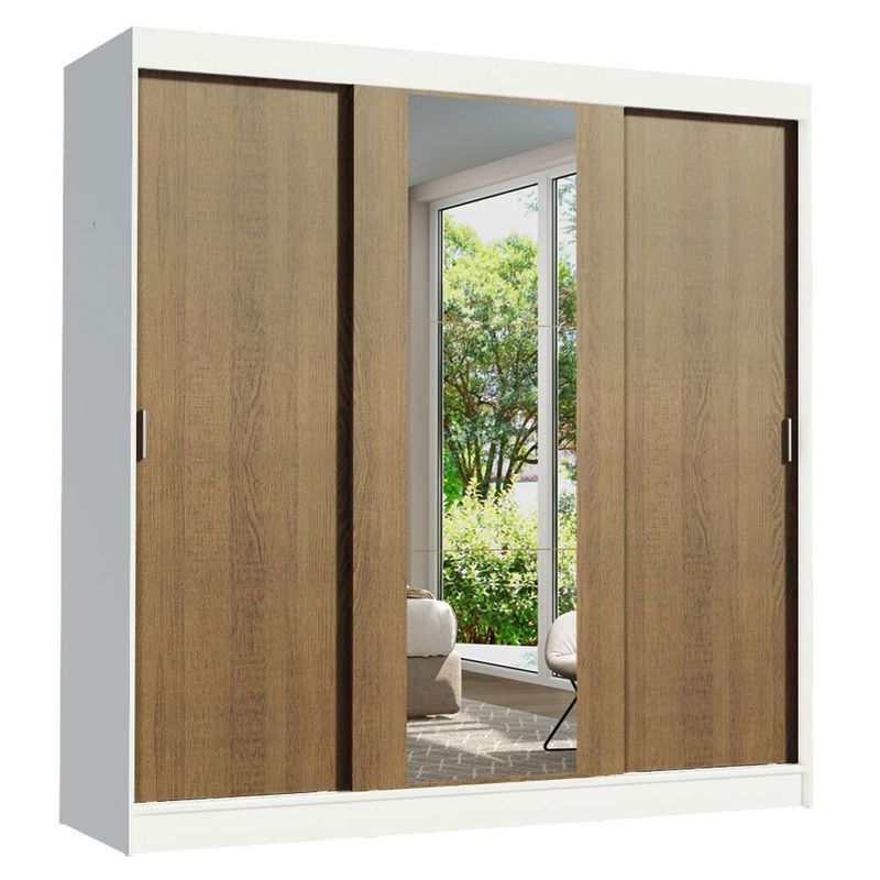 MADESA - Ropero Reno 3 Puertas Corredizas 1 Espejo