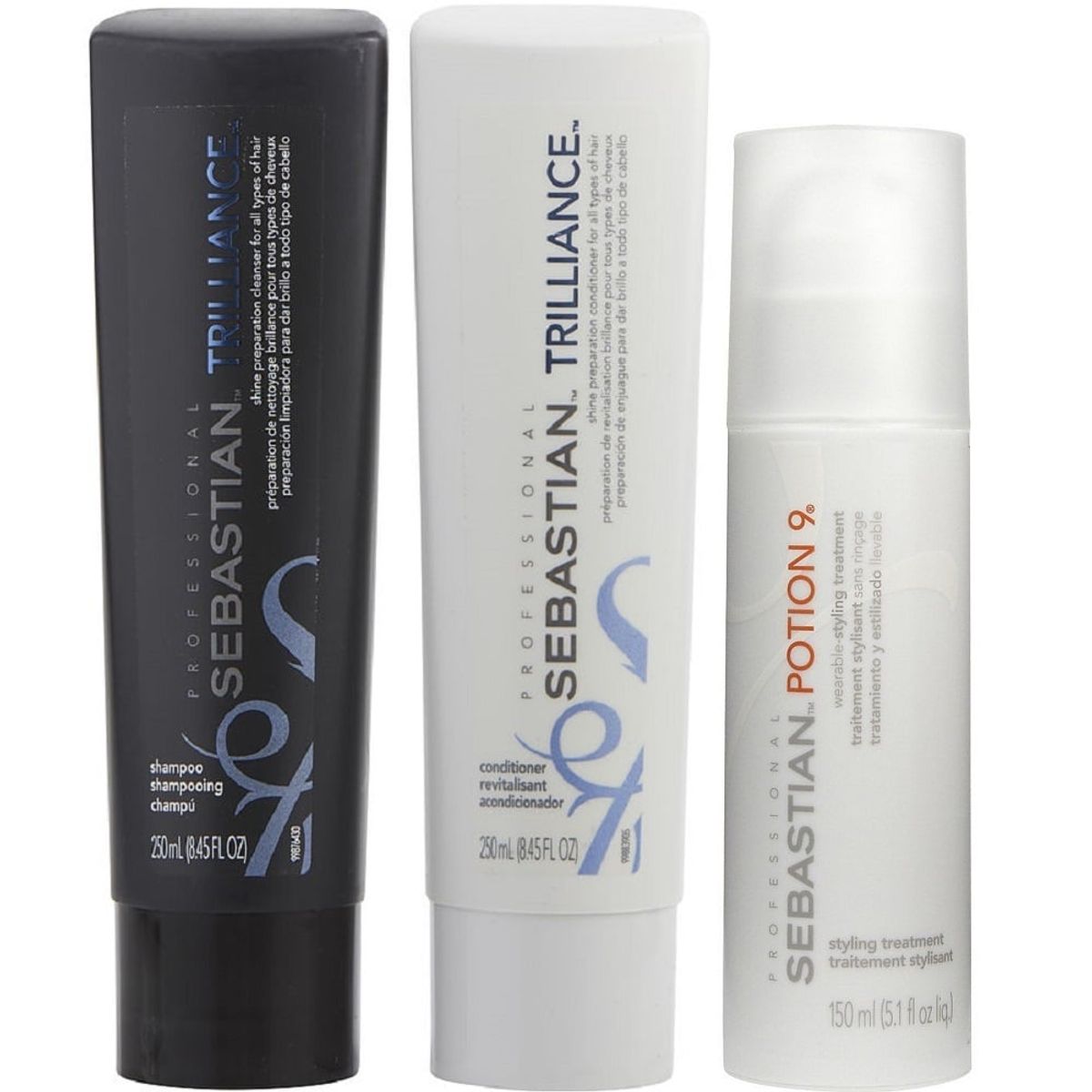SEBASTIAN - Shampoo 250ml + Acondicionador + Potion9 Sebastian Trilliance