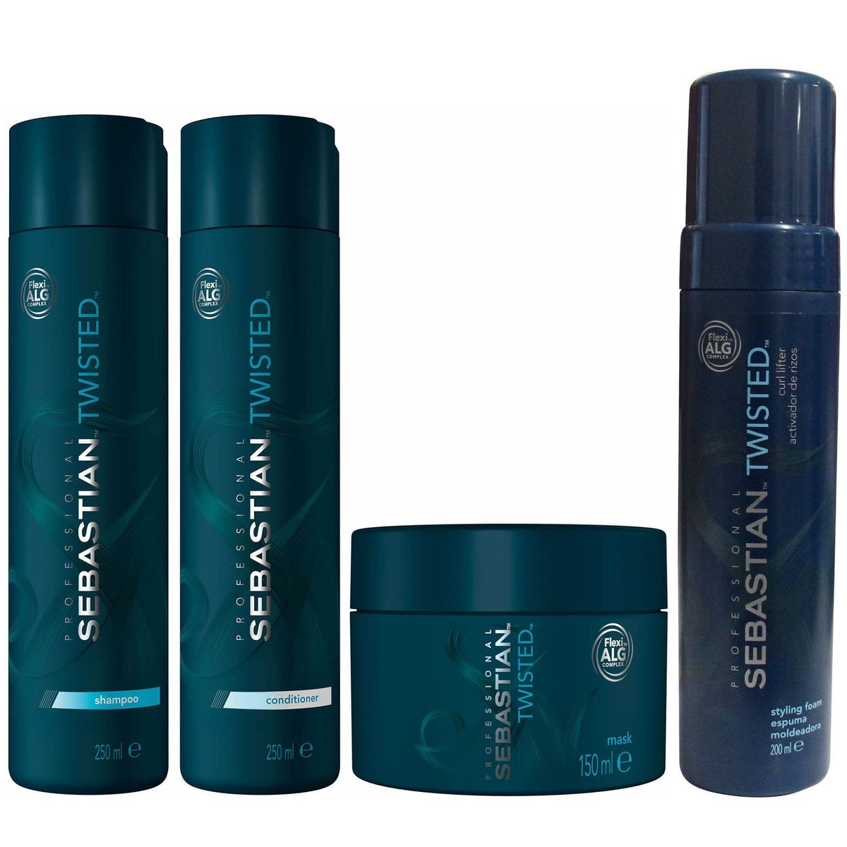 SEBASTIAN - Shampoo 250ml + Acondicionador + Mascarilla + Mousse Sebastian Twisted