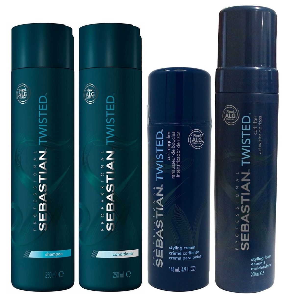 SEBASTIAN - Shampoo 250ml + Acondicionador + Crema Mousse Sebastian Twisted