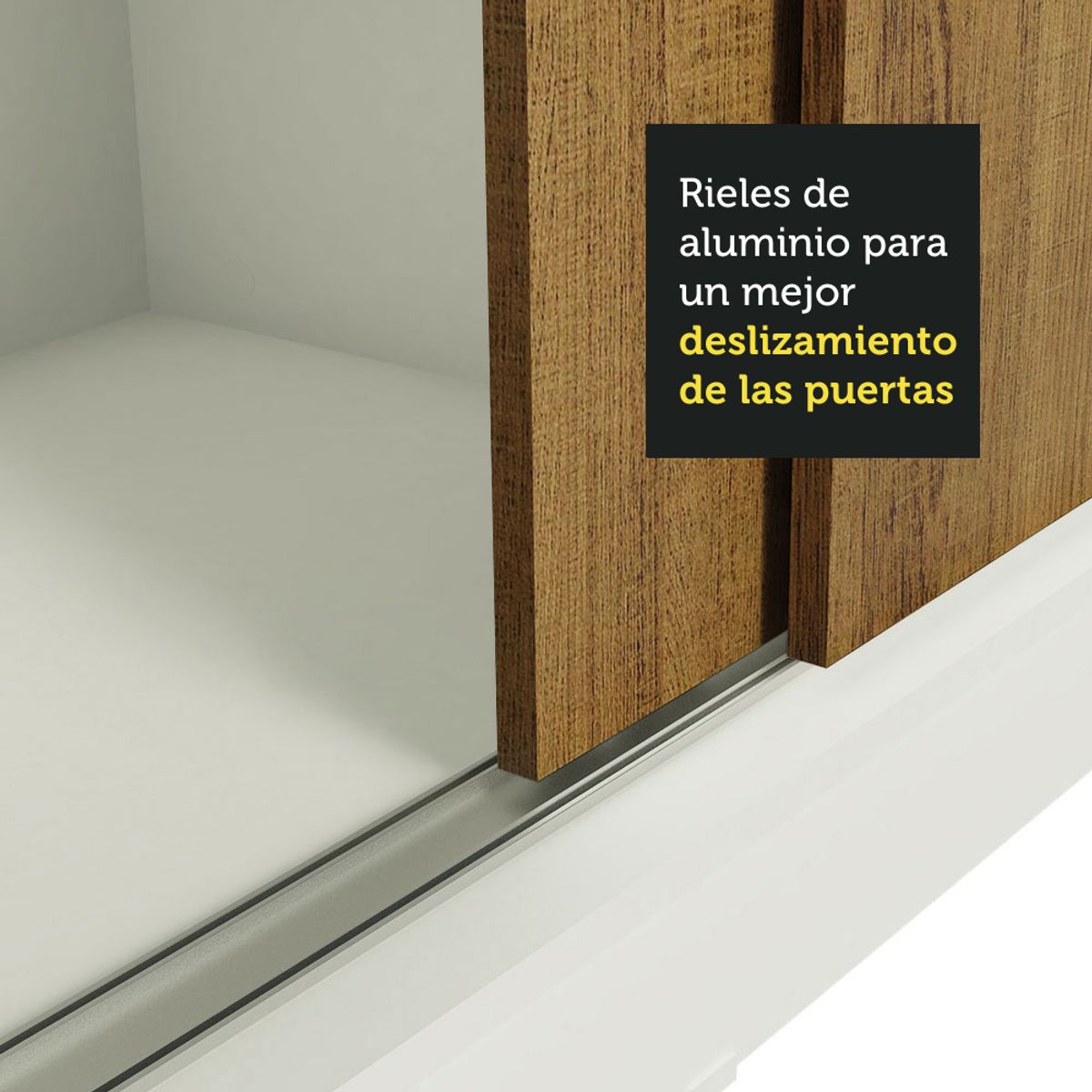 MADESA - Ropero Reno 3 Puertas Corredizas 4 Cajones