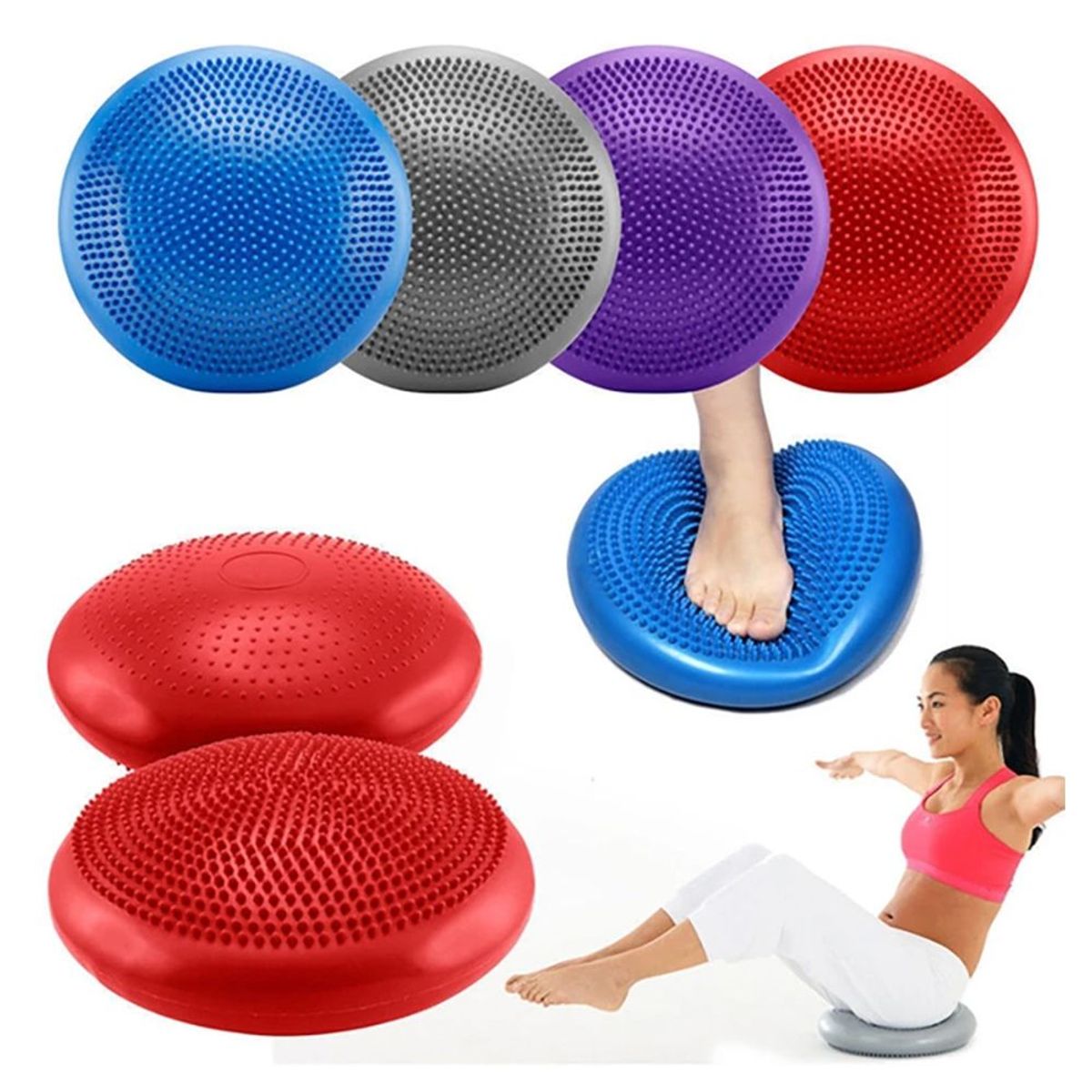 HOLGU - Disco Balance Pilates Yoga Air Pad Medio Bosu