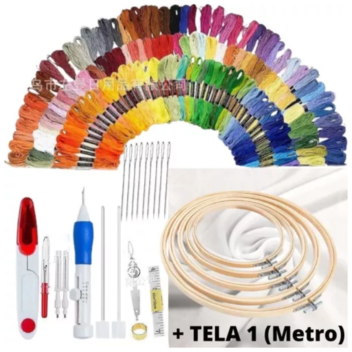 GENERICO - Set De Agujas Mágica Bordado Más De Hilos De Bordar Más Tela