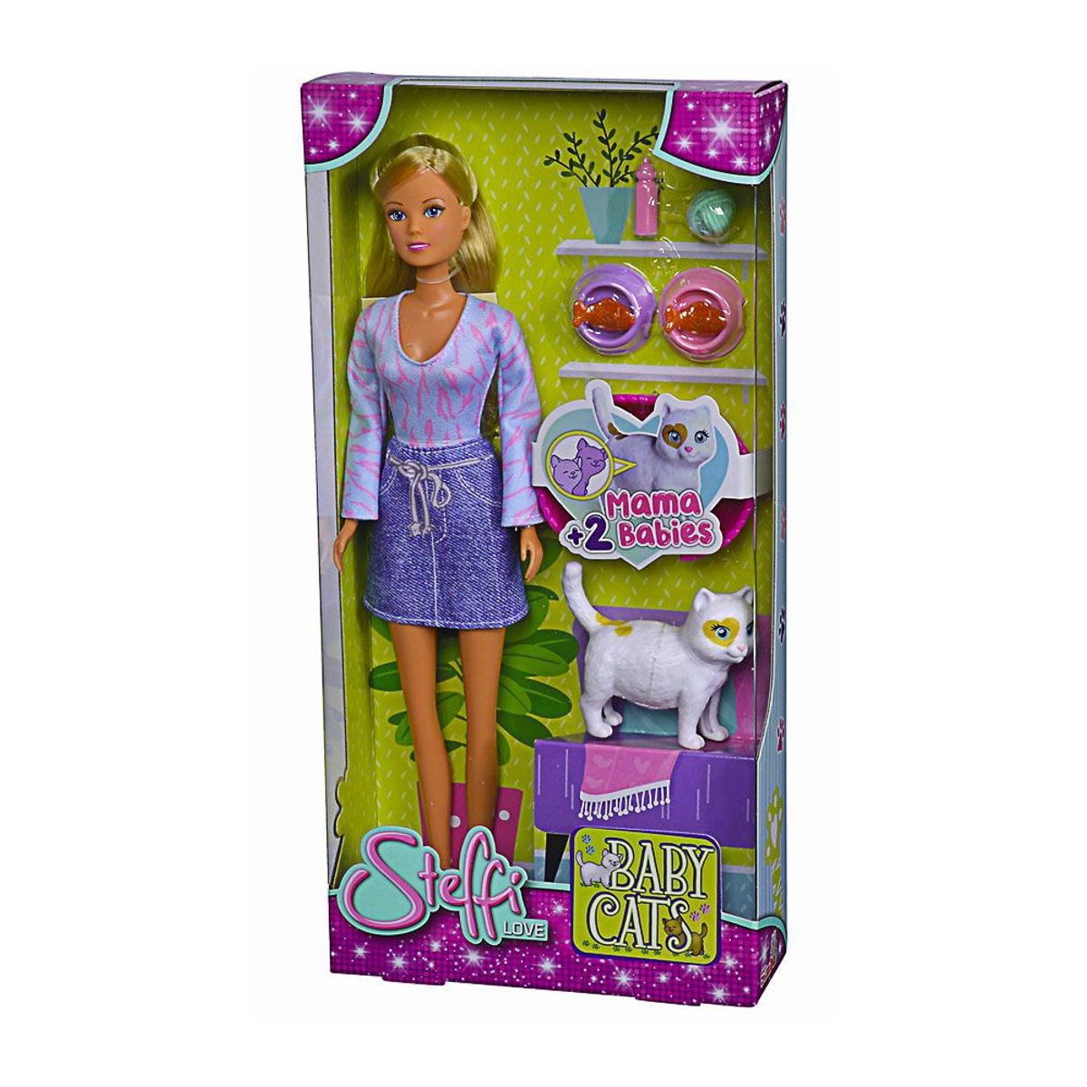 STEFFI LOVE - Juguete Muñeca Steffi Love Cuidado de Gatos + Accesorios