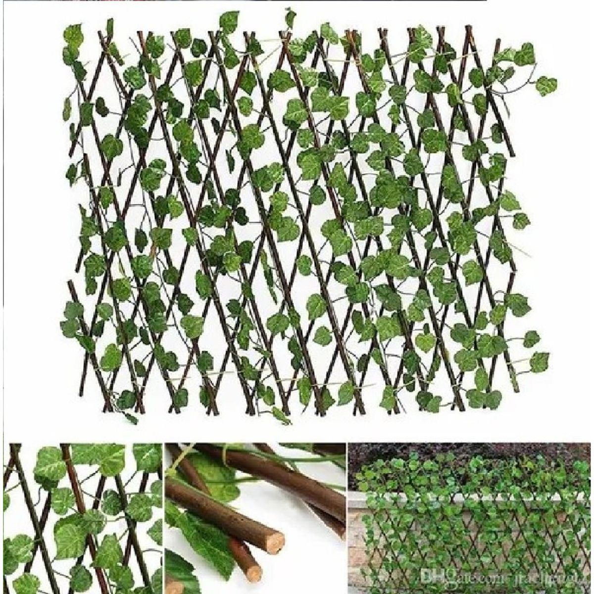 GENERICO - Rejilla decorativa con hojas artificiales