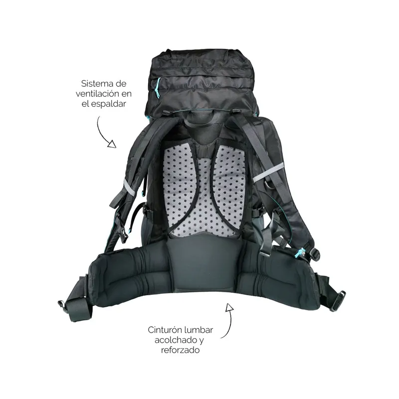 NATUREHIKE - Mochila alpina de campamento Naturehike 45L Negro