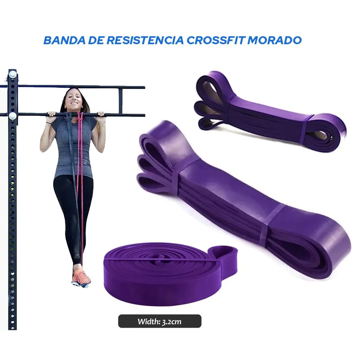 HOLGU - BANDA DE RESISTENCIA CROSSFIT MORADA