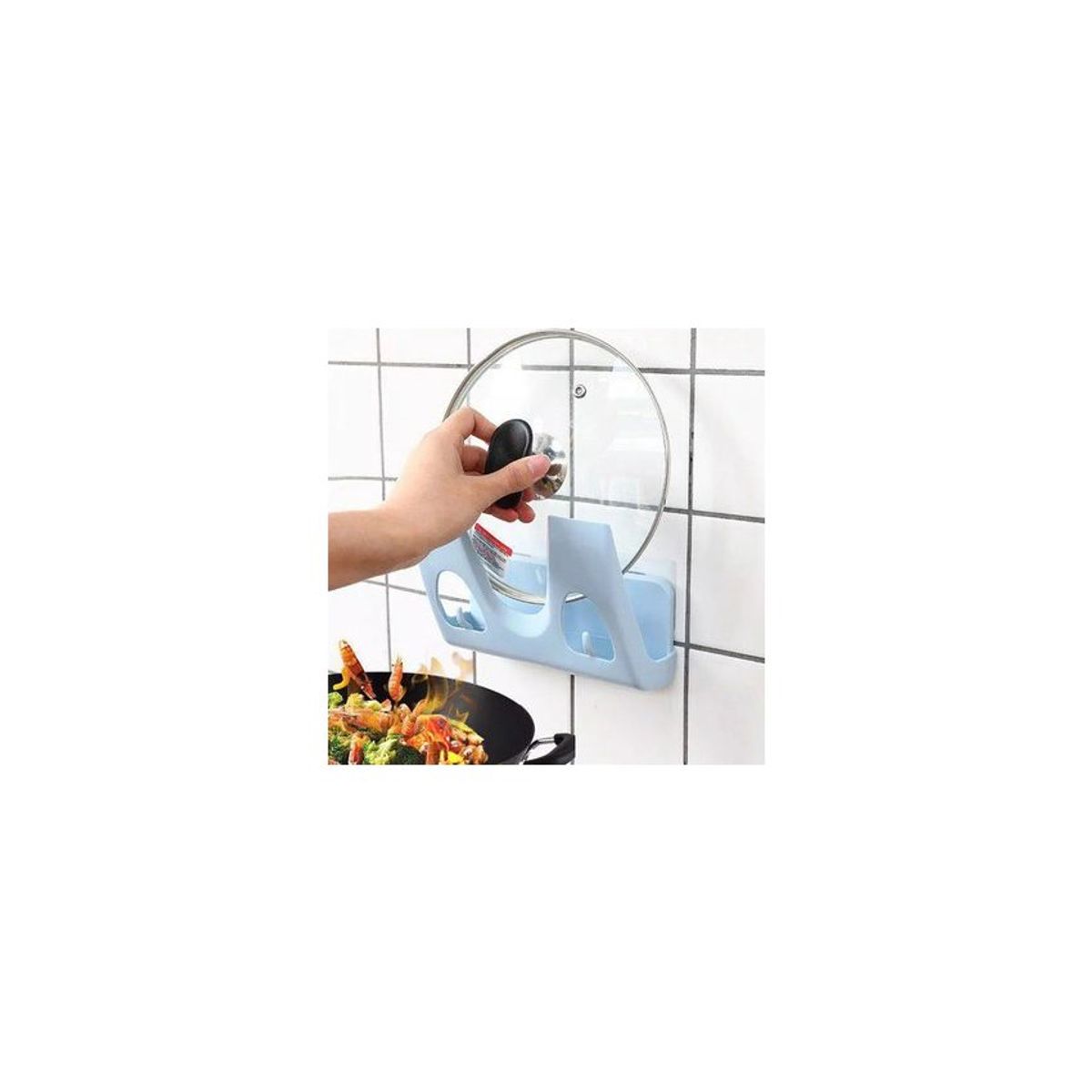 GENERICO - Organizador colgador soporte de tabla de picar tapa de olla cucharon