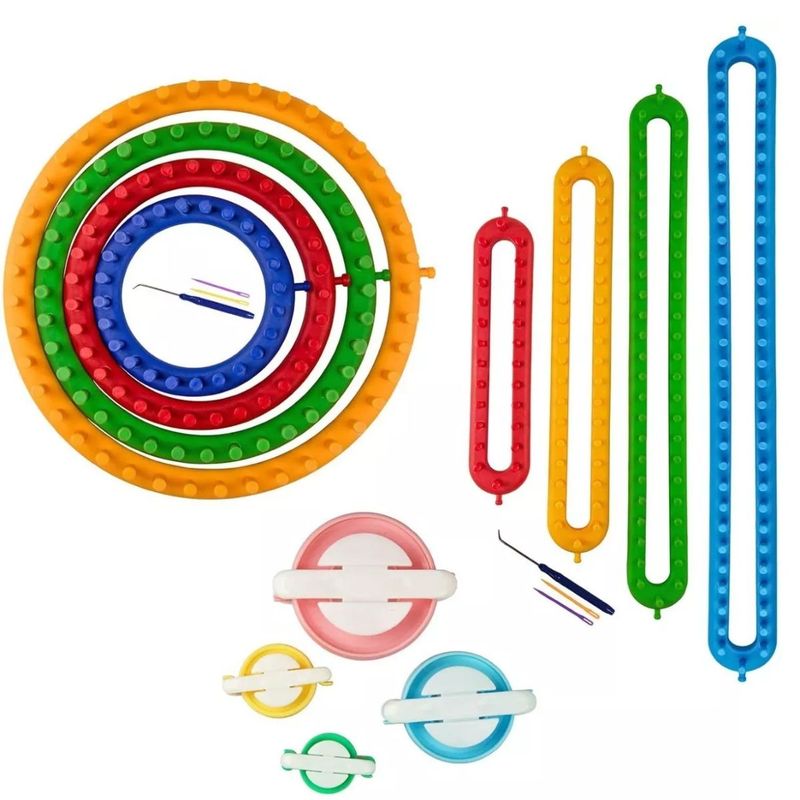 GENERICO - Aro De Tejer Largo Redondo Kit De Telares Circular Pompones