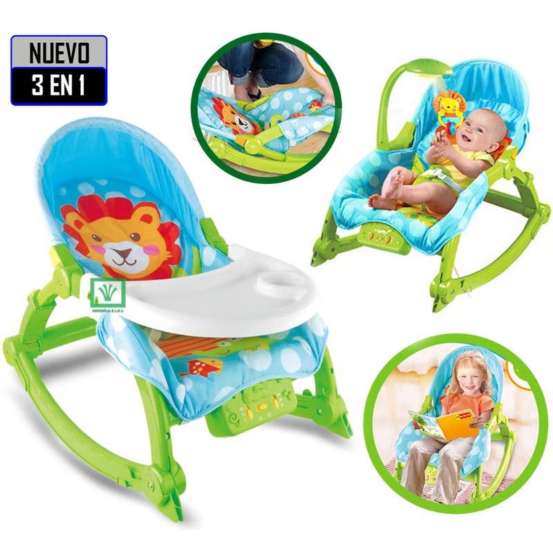 IDEAL - Mecedora con Mesa  Lámpara y Musical Verde