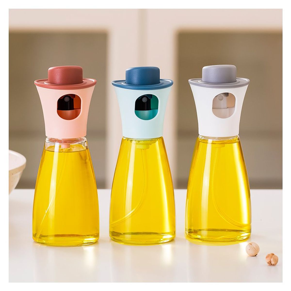 GENERICO - 180ml aceitero de vidrio dispensador pulverizador spray colores