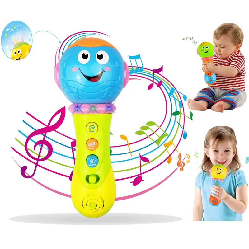 GENERICO - Micrófono de proyección de luz con luces y música