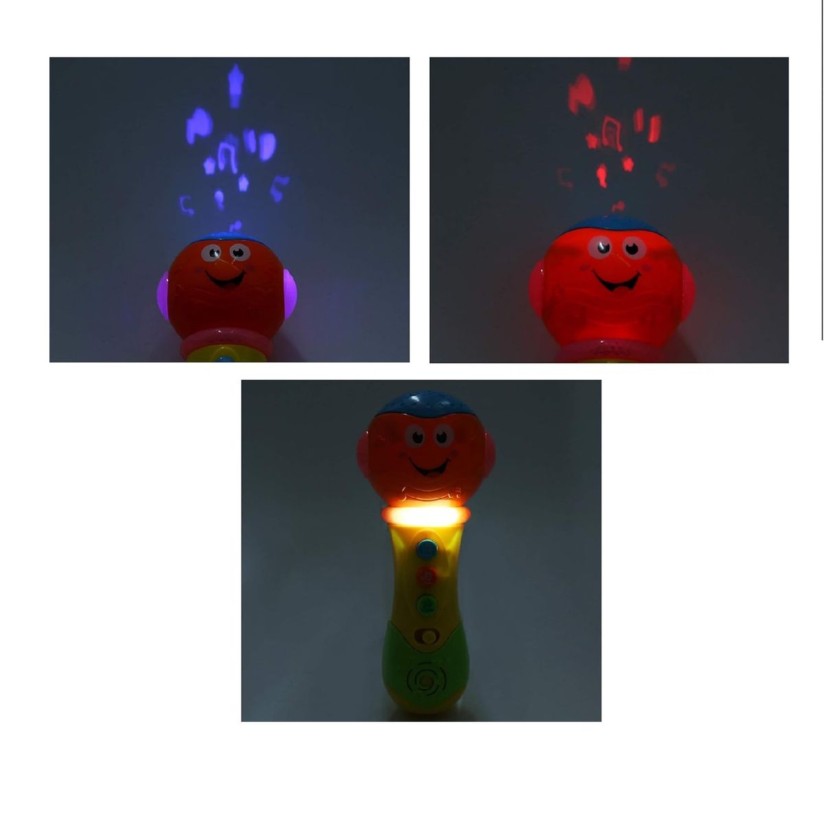 GENERICO - Micrófono de proyección de luz con luces y música