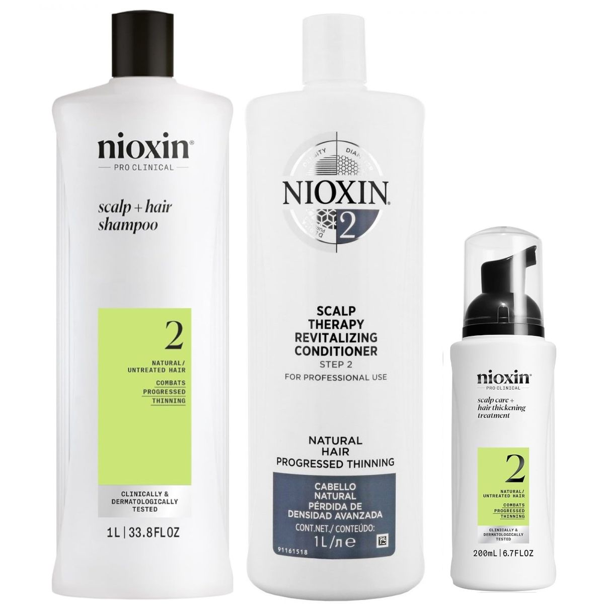 NIOXIN - Nioxin-2 Tratamiento Densificador para Cabello Natural 1000ml