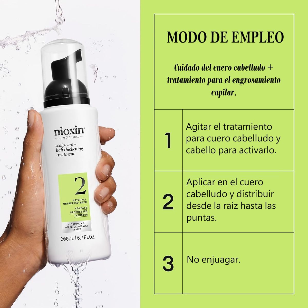 NIOXIN - Nioxin-2 Tratamiento Densificador para Cabello Natural 1000ml