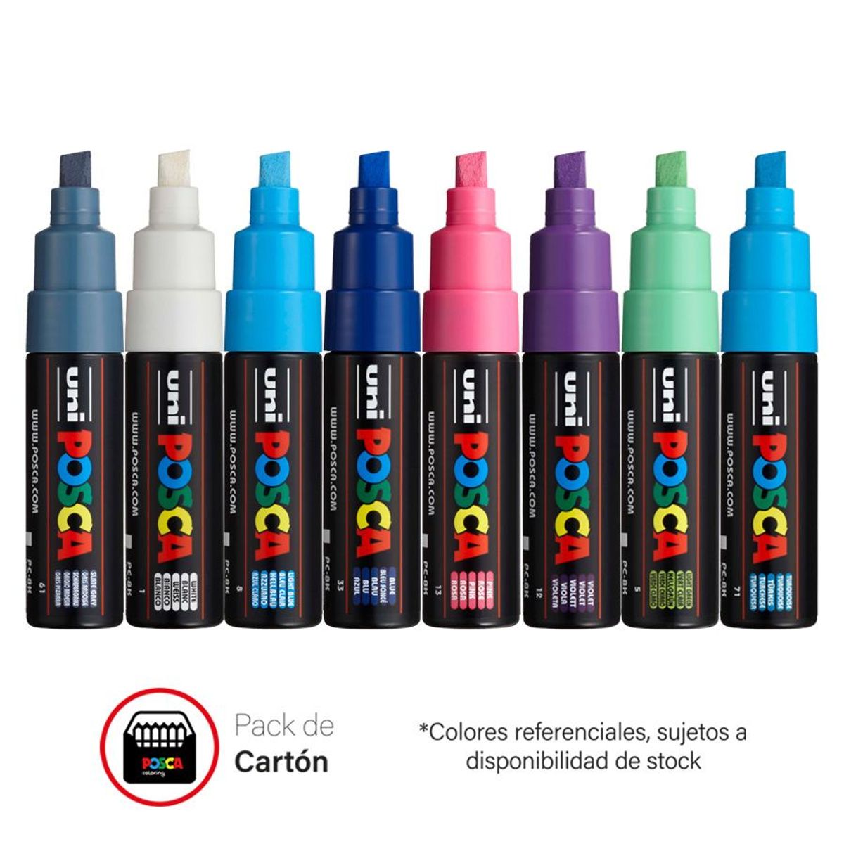 POSCA - POSCA Pack PC-8K8P Estuche X8 Frío