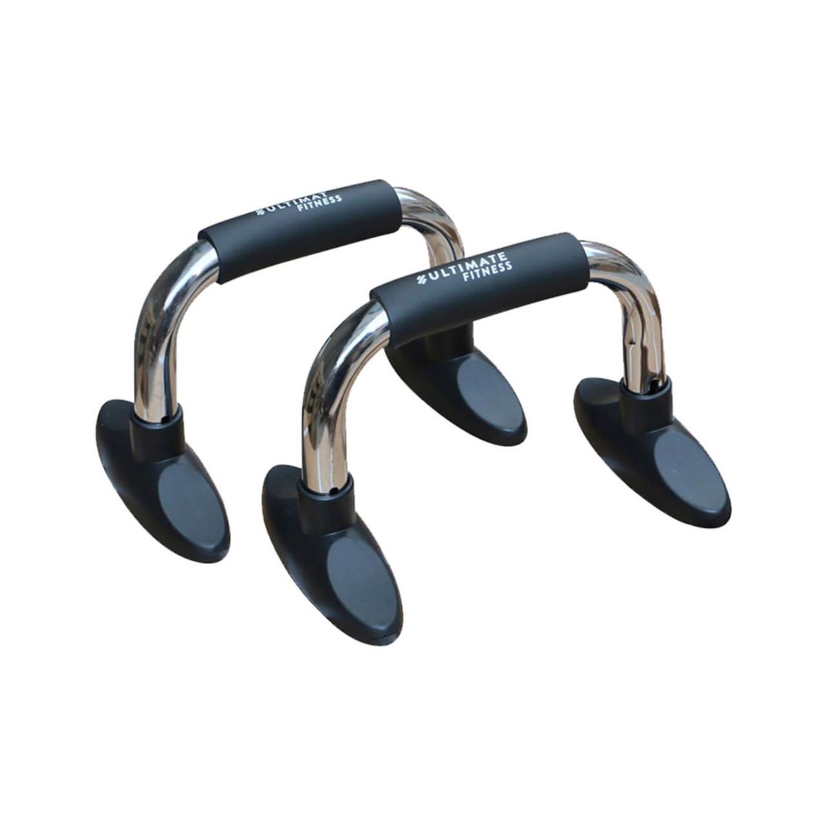ULTIMATE FITNESS - Barra Flexiones Push Up Pro Cromadas