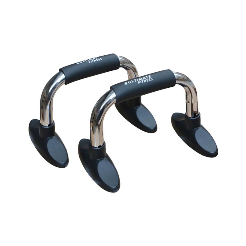 ULTIMATE FITNESS - Barra Flexiones Push Up Pro Cromadas