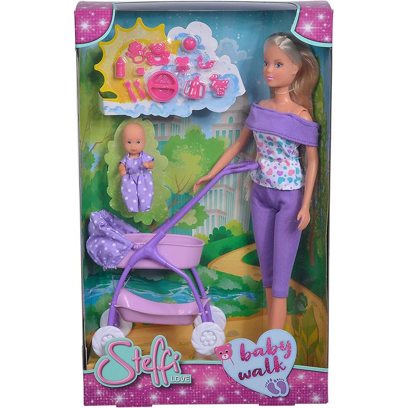 STEFFI LOVE - Juguete Muñeca Steffi Love Paseo de Bebé + Accesorios