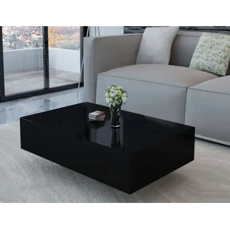 VILLA HOGAR - Mesa de centro Shadow con cajón negro