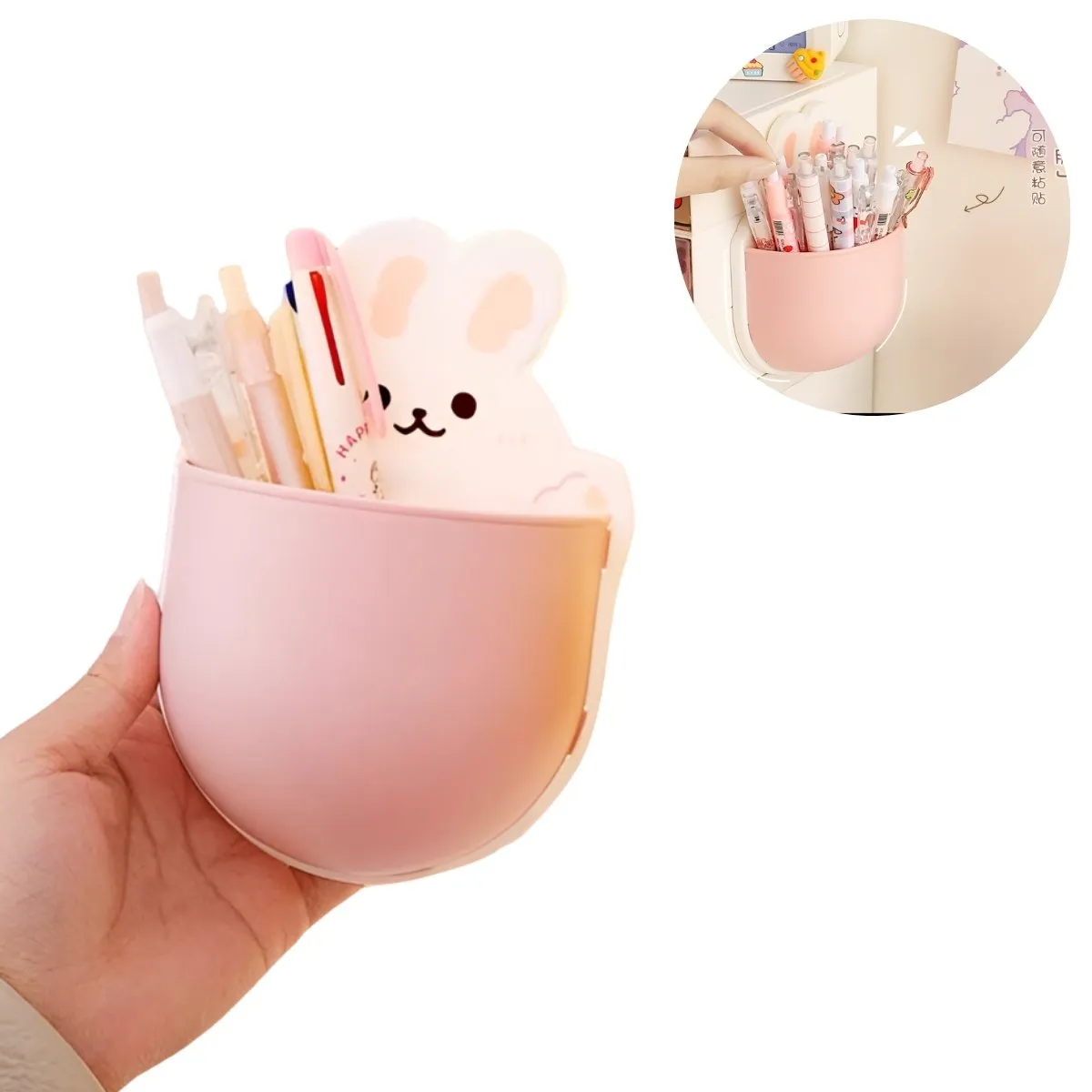 ELMEJORPRECIO - Organizador Adhesivo Kawai Multiuso Animalitos Conejo