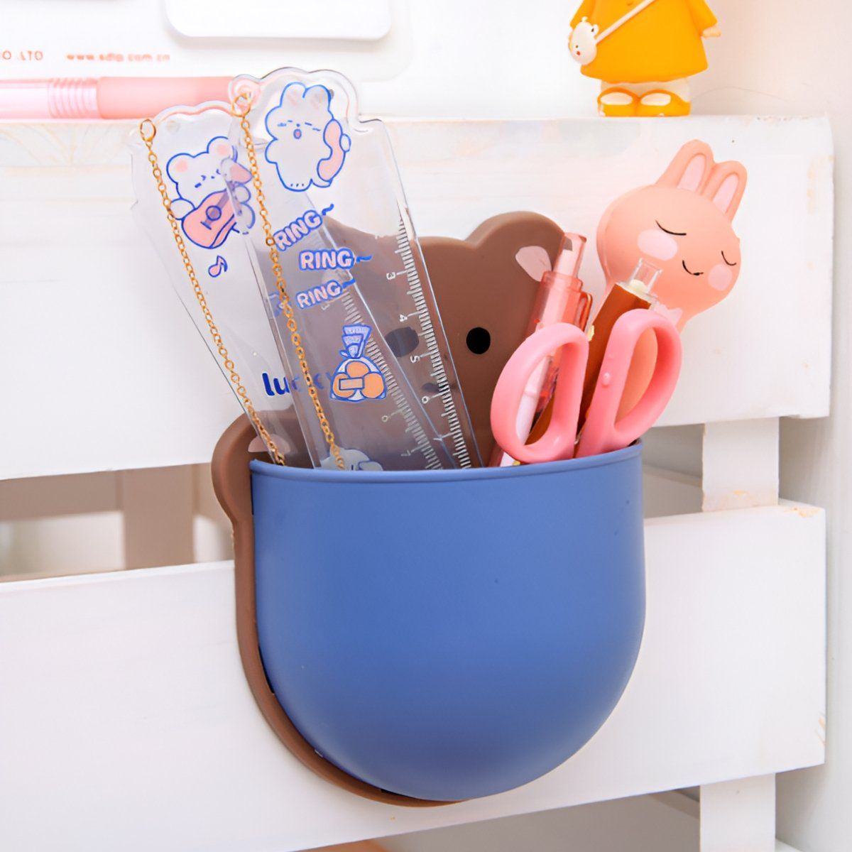 ELMEJORPRECIO - Organizador Adhesivo Kawai Multiuso Animalitos Oso