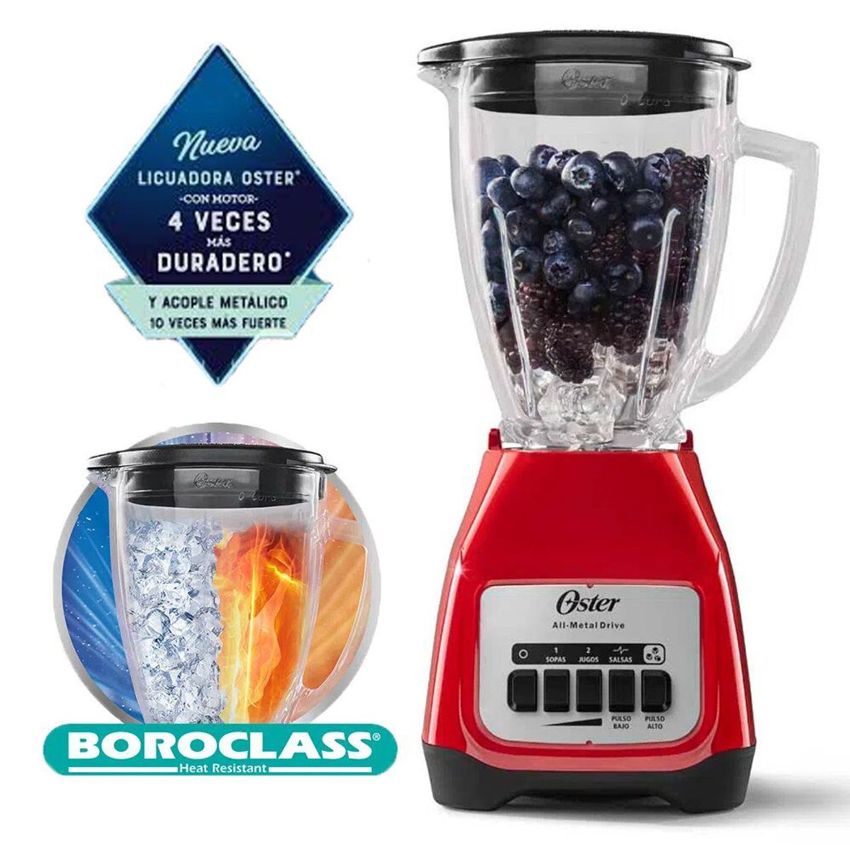 OSTER - Licuadora 2 Velocidades Más Pulso