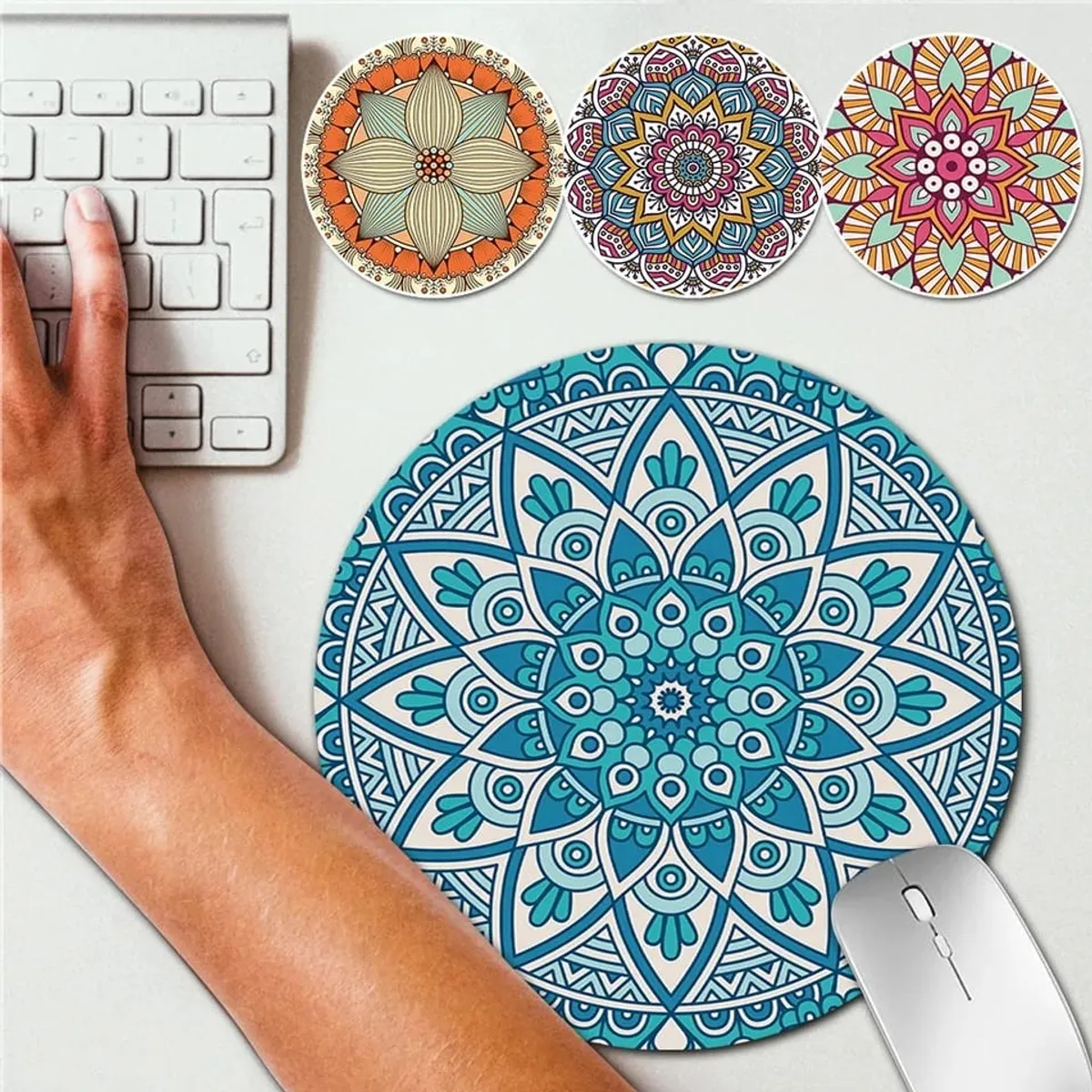 ELMEJORPRECIO - MousePad Diseño De Mándalas Con Base Antideslizante Aleatorio