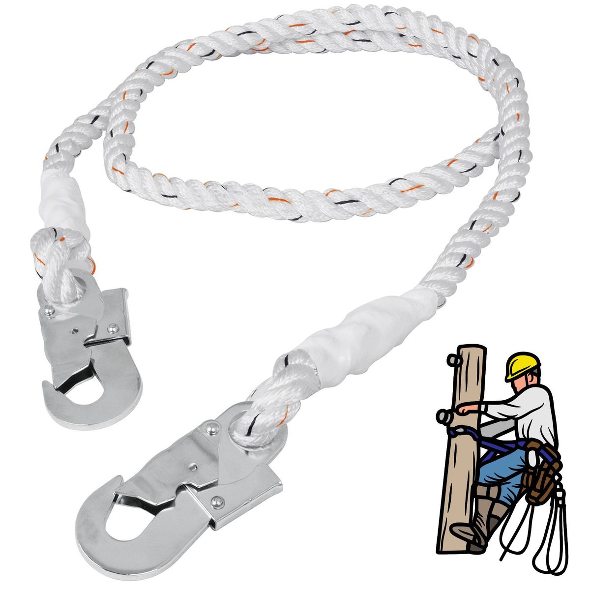 Truper - Cable de posicionamiento cuerda de poliéster de 2 m, Truper