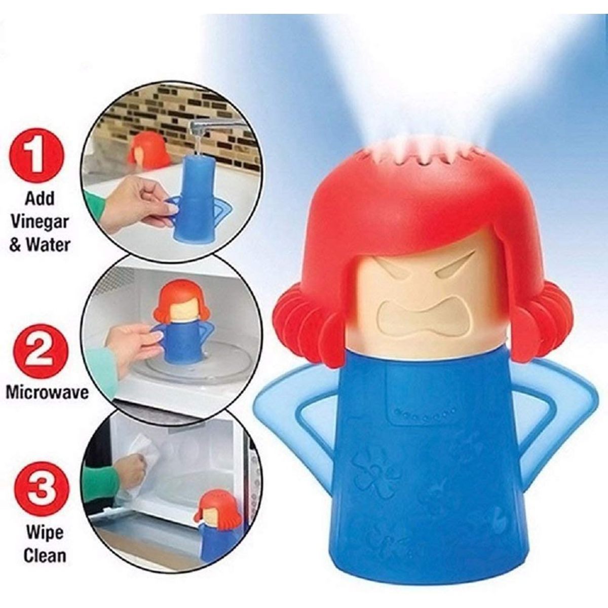 GENERICO - Desinfecta microondas horno limpiador a vapor limpia fácilmente