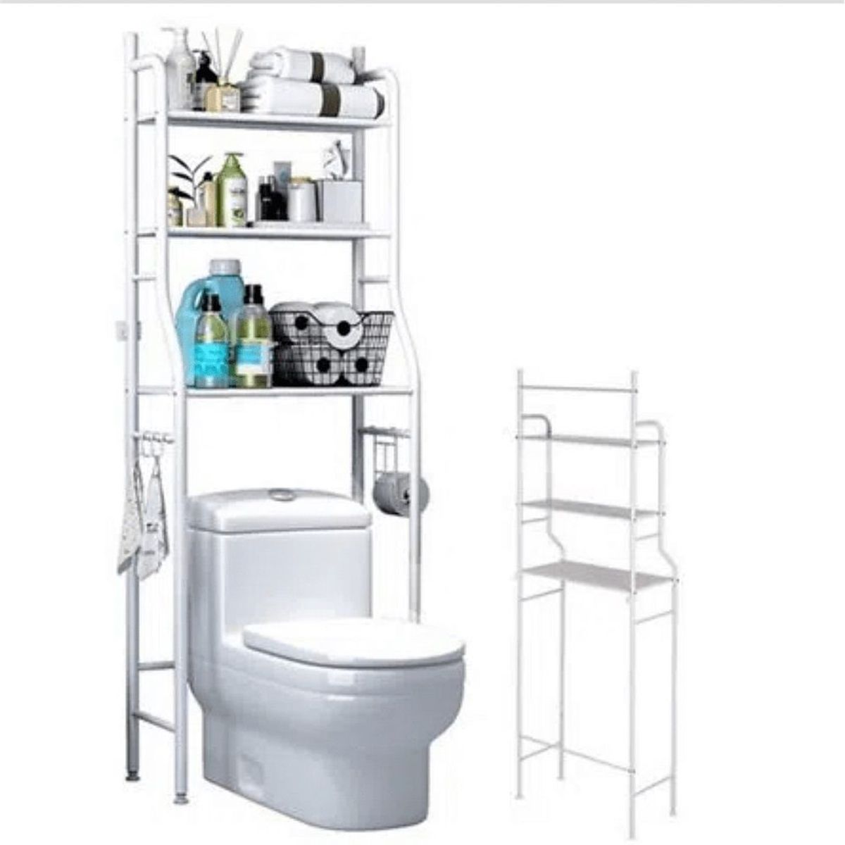 GENERICO - Estante organizador para baño 3 niveles Blanco