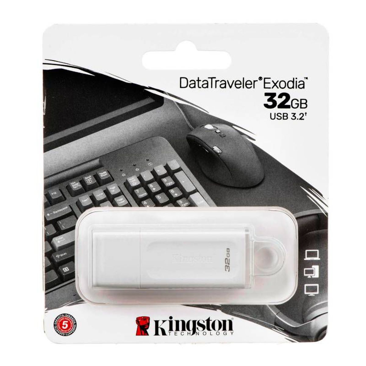 KINGSTON - Memoria Usb 32 Gb Exodia Kingston Blanco 3.2