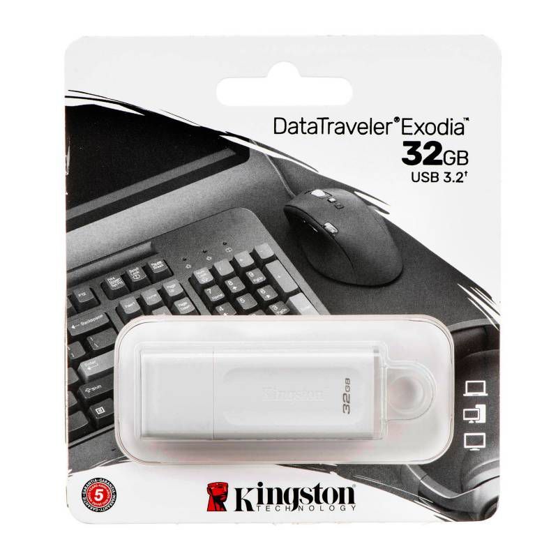 KINGSTON - Memoria Usb 32 Gb Exodia Kingston Blanco 3.2
