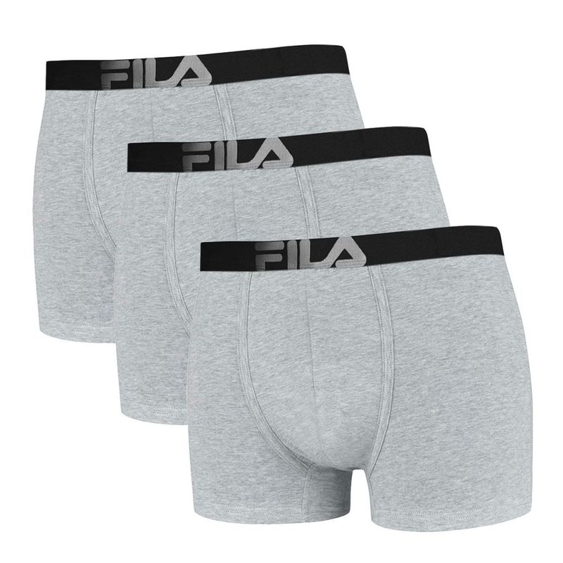FILA - Pack x3 Bóxer Fila Pretina Ancha Plomo Claro