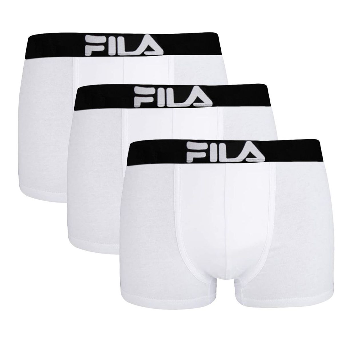 FILA - Pack x3 Bóxer Fila Pretina Ancha Blanco