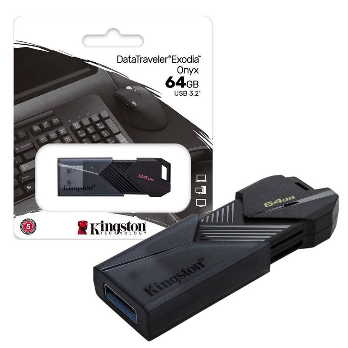 KINGSTON - Memoria Usb 64 Gb Kingston Exodia Onyx 3.2 Dtxon