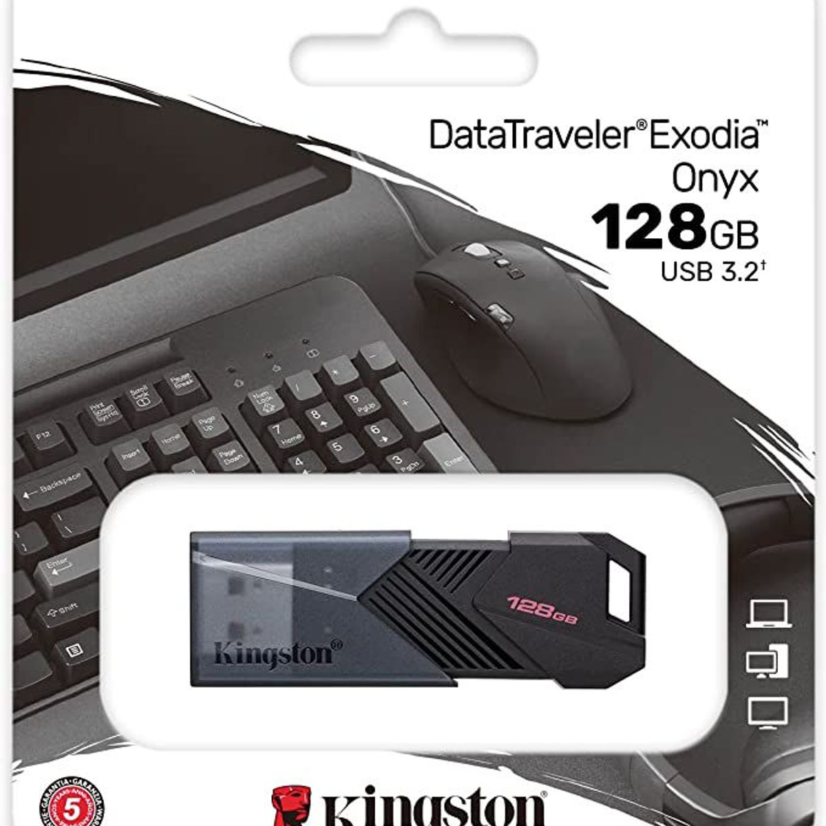 KINGSTON - Memoria Usb 128 Gb Kingston Exodia Onyx  Negro