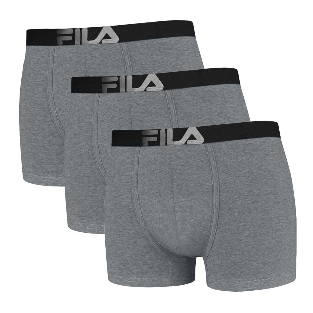 FILA - Pack x3 Bóxer Fila Pretina Ancha Plomo Oscuro