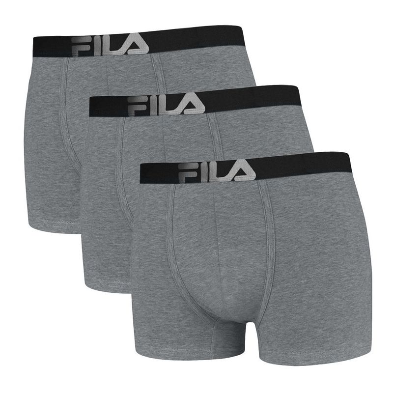 FILA - Pack x3 Bóxer Fila Pretina Ancha Plomo Oscuro