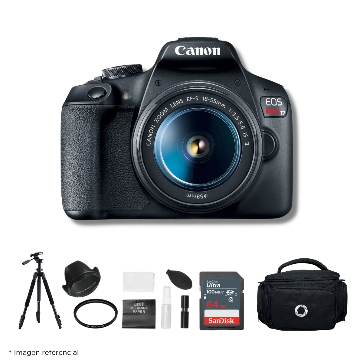 CANON - Cámara Canon EOS T7 EF-S 18-55mm f35-56 IS II - Kit Ultimate