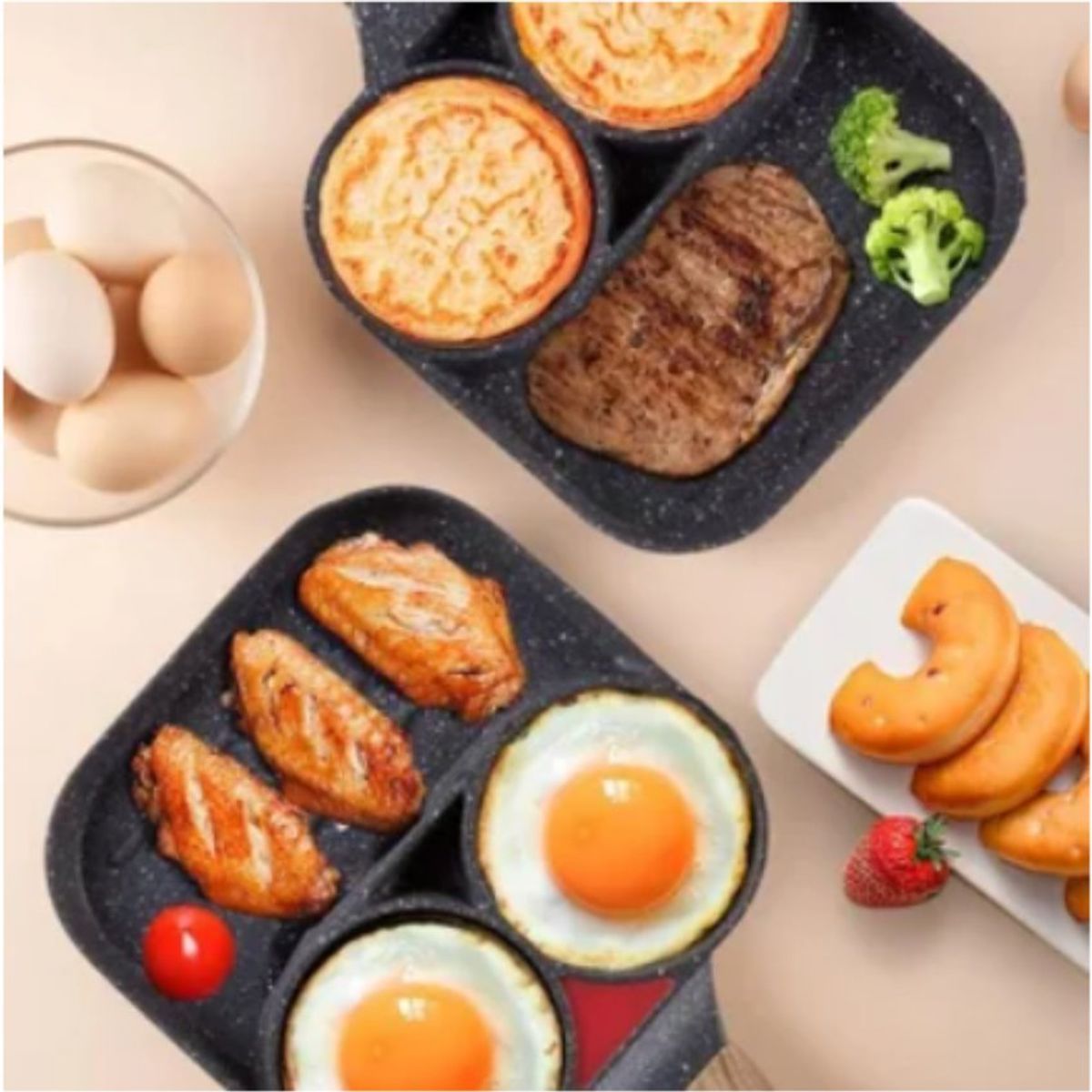 GENERICO - Sarten antiadherente de roca volcanica de alta calidad