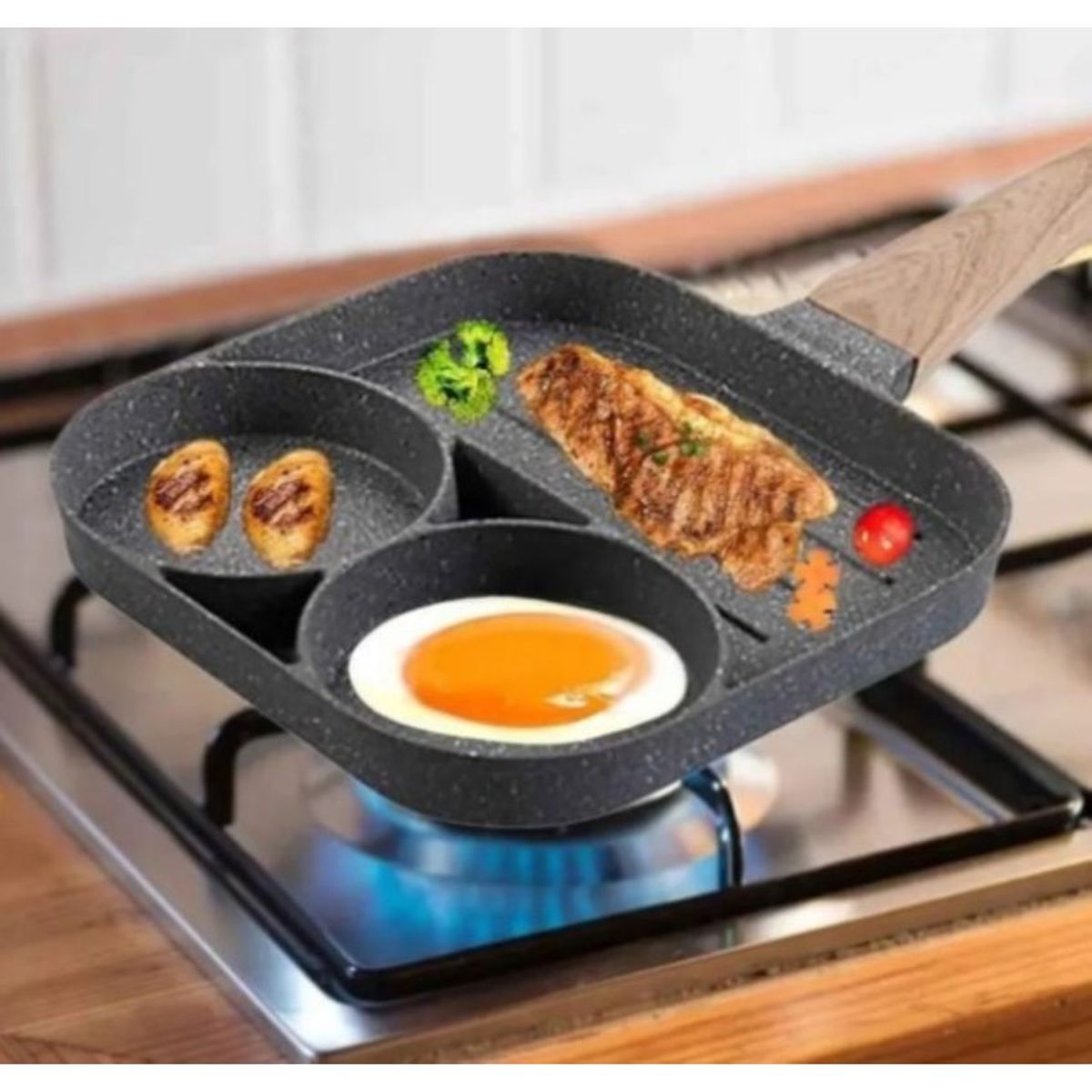 GENERICO - Sarten antiadherente de roca volcanica de alta calidad