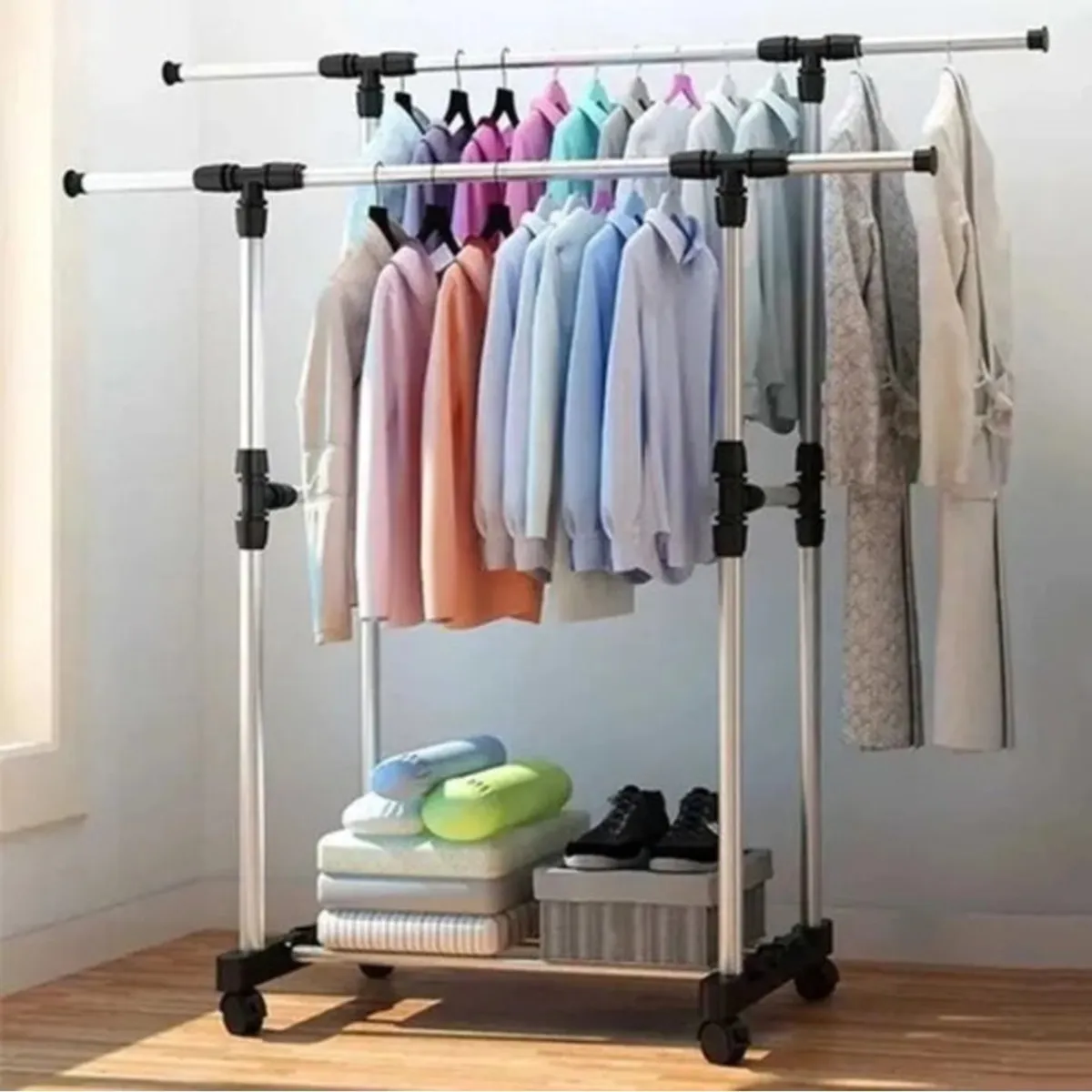 GENERICO - Perchero colgador exhibidor ropa portatil desarmable