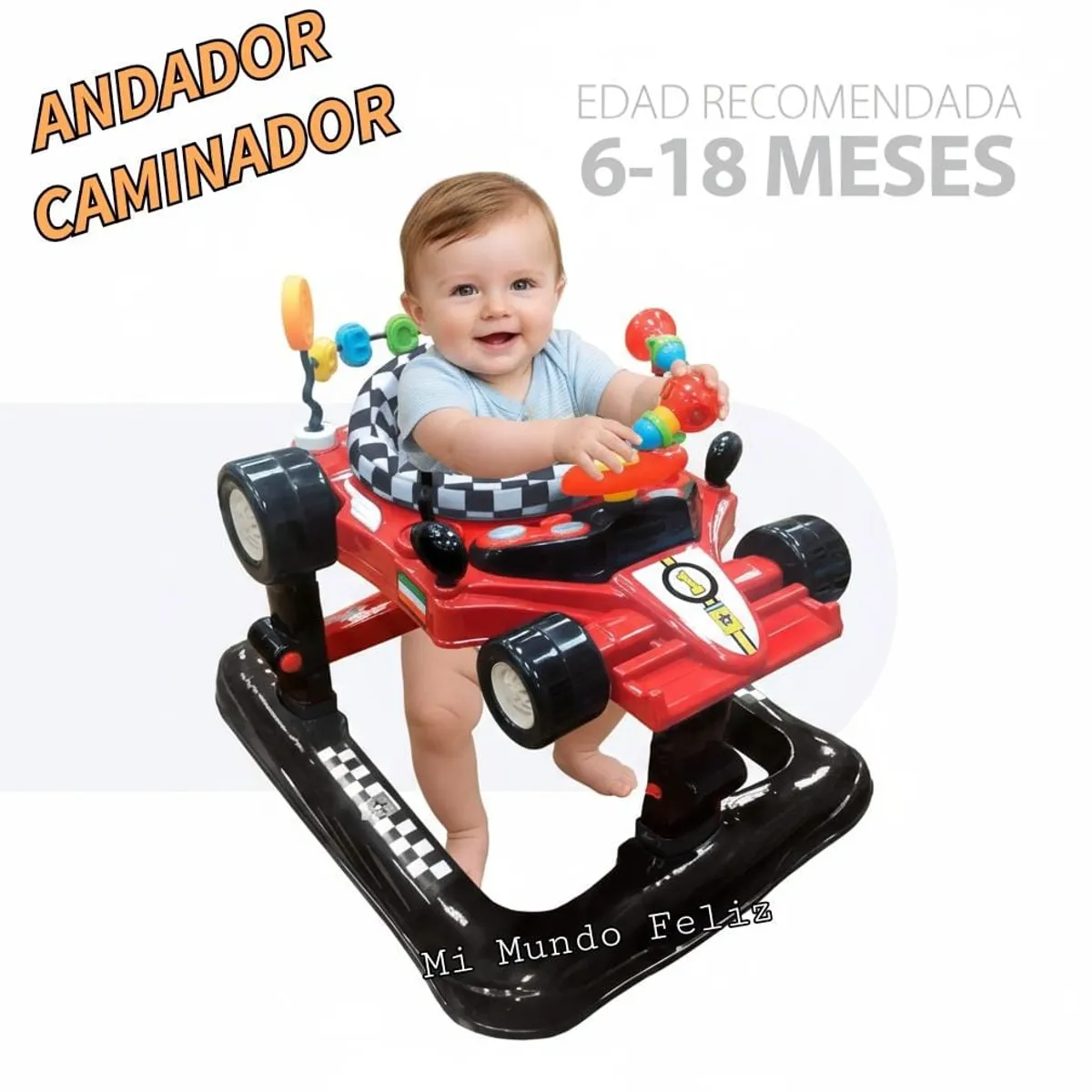 BABY - Andador para Bebe  Caminador Saltarin Bandeja Interactiva Red