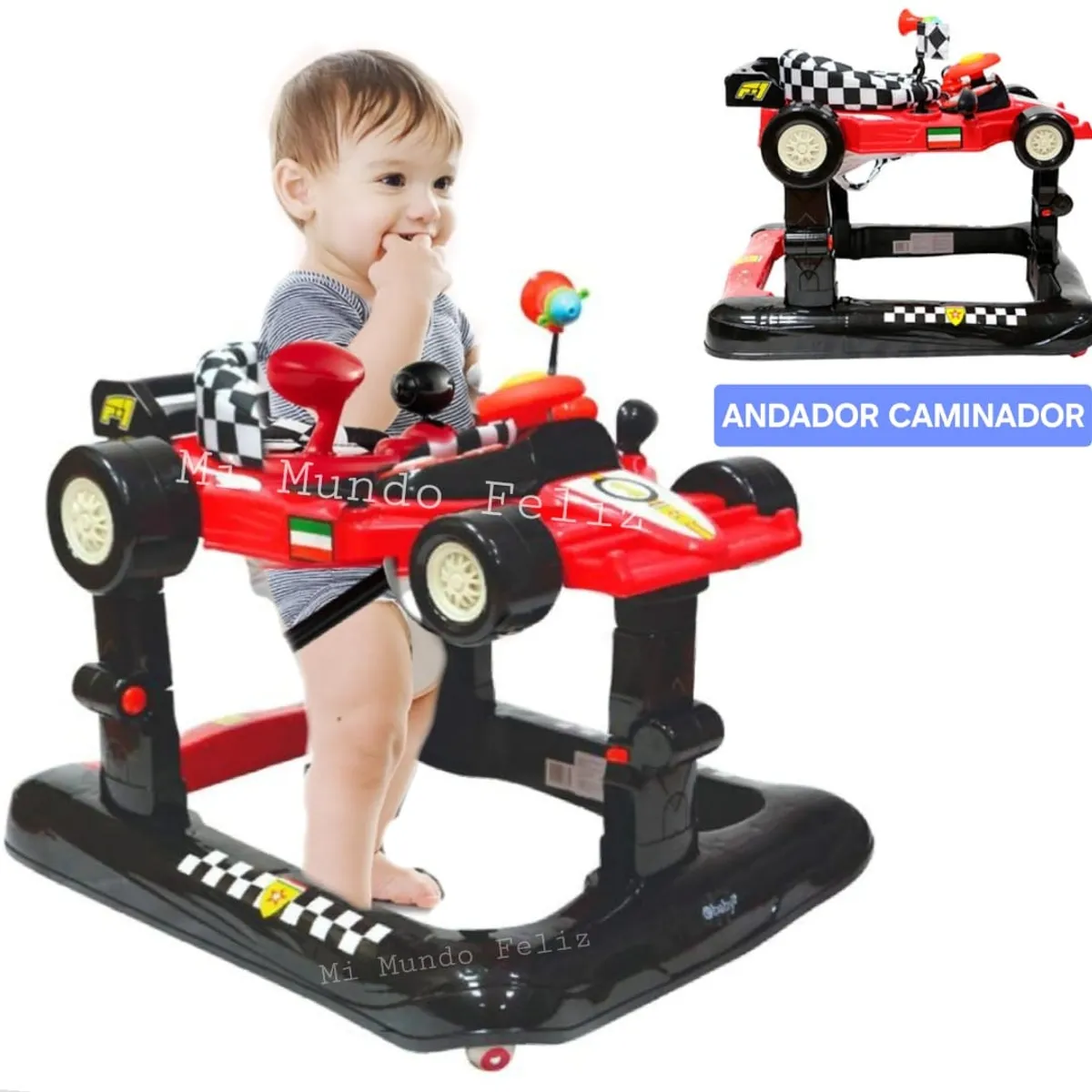 BABY - Andador para Bebe  Caminador Saltarin Bandeja Interactiva Red