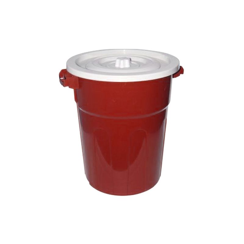 GRETAIL - Tacho De Basura Con Tapa De 100 litros Rojo